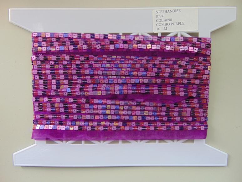 Passamanera Organza al mt. - Sconti per Fioristi e Aziende - con paillettes quadre vendita