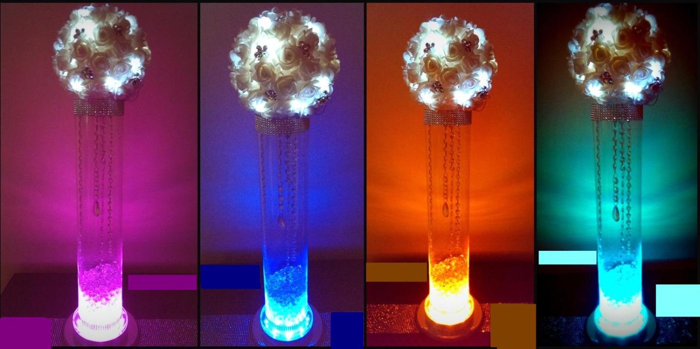 LED Light Base  Ø 10 cm. - Sconto per Fioristi e Aziende - A batteria