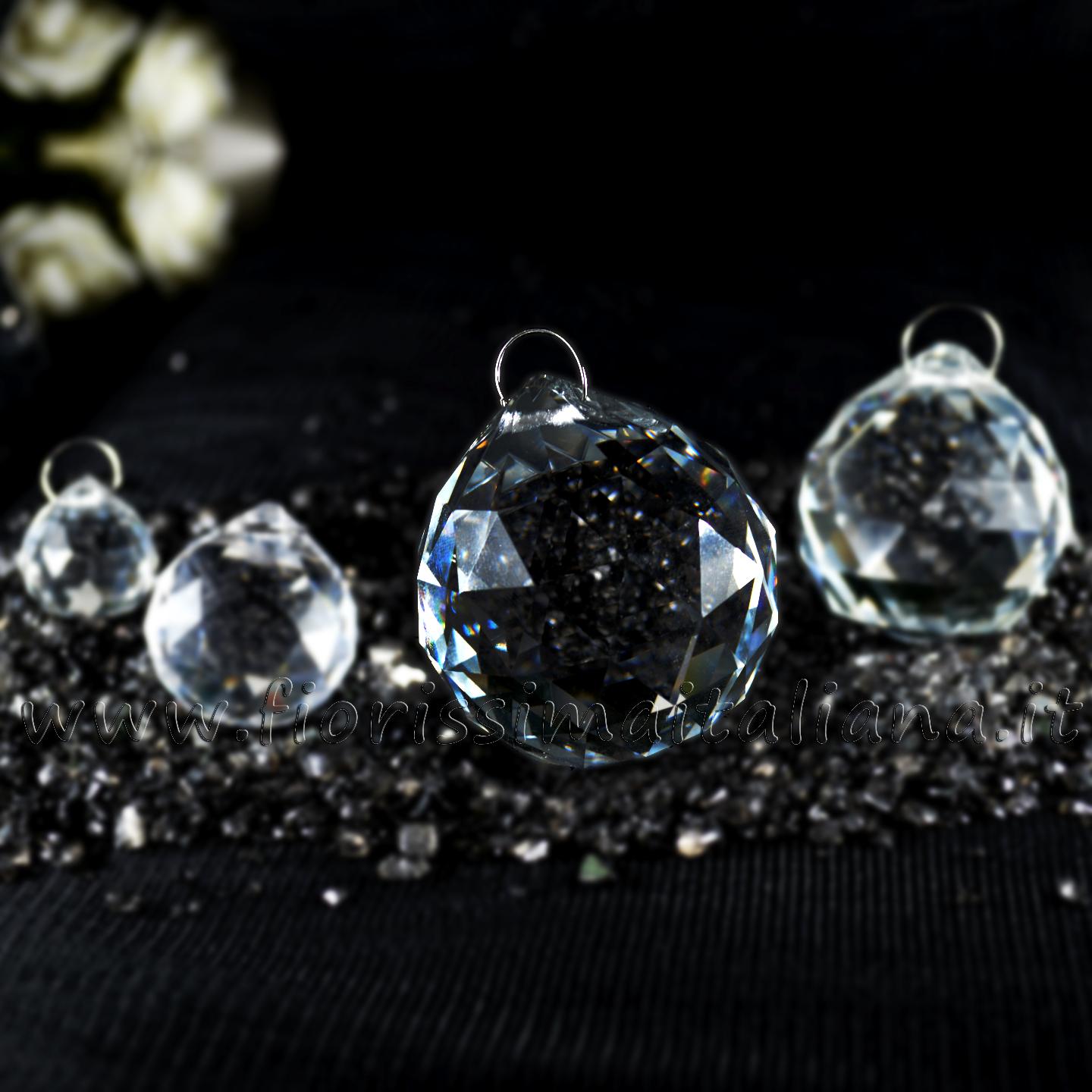 Sfera in Cristallo oblato - Sconti per Fioristi e Aziende - Diametri mm. 20 -30 -40 -50