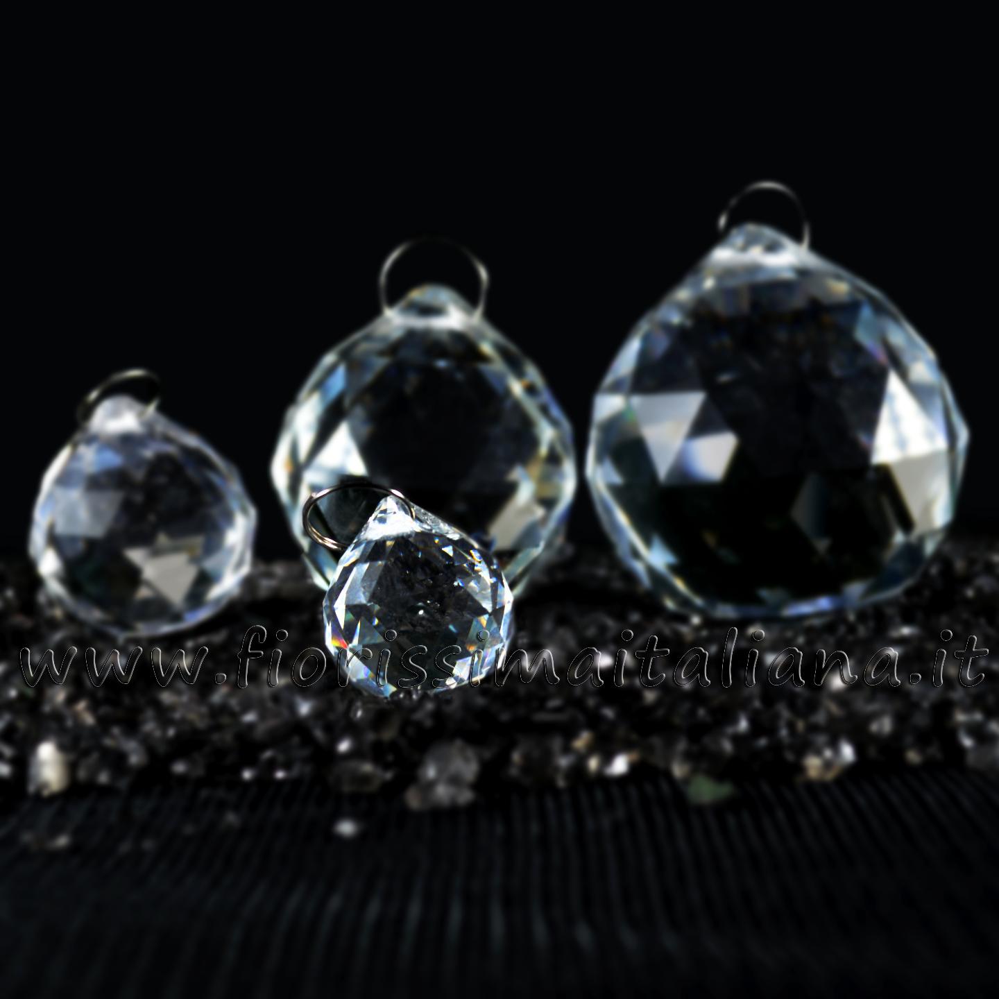 Sfera in Cristallo oblato - Sconti per Fioristi e Aziende - Diametri mm. 20 -30 -40 -50