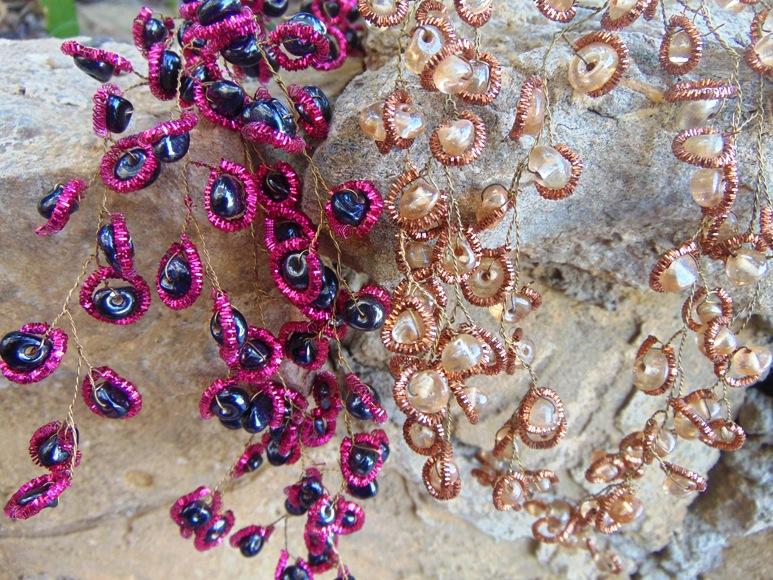 Resta Animata cm. 45  a gocce Fuxia e Oro  - Sconti per Fioristi e Aziende