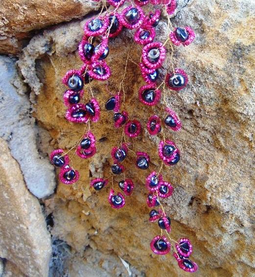 Resta Animata cm. 45  a gocce Fuxia e Oro  - Sconti per Fioristi e Aziende