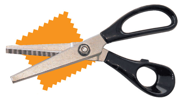 Forbice dentata zig zag taglia nastri in acciaio temprato - Sconti per Fioristi e Aziende