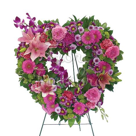 Cuore Aperto Ydro a Goccia - Sconti per Fioristi e Aziende - Misura cm. 80 x 50