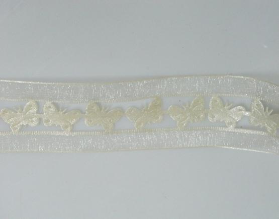 Nastro Farfalle H 38 x 10 mt in Organza Fustellata - Sconti per Fioristi e Aziende