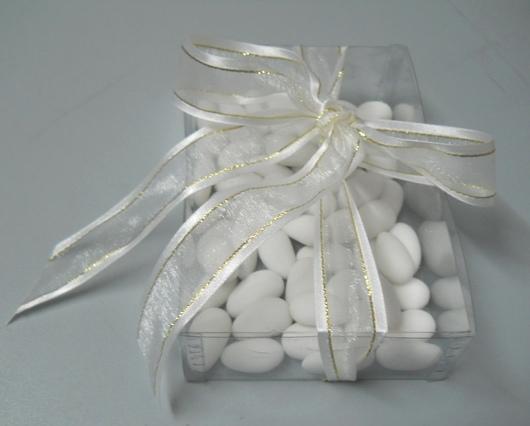 Nastro organza Bianco  - Sconti per Fioristi e Aziende - filo oro H 25 x 25 mt.
