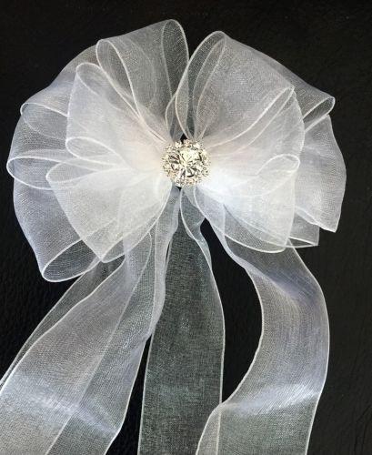 Nastro organza Bianco  - Sconti per Fioristi e Aziende - filo oro H 25 x 25 mt.