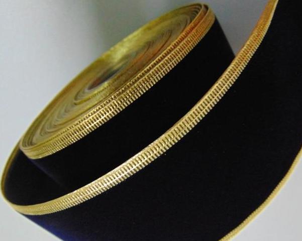 Nastro velluto nero bordo oro - Sconti per Fioristi e Aziende - Rotolo H 60 da 10 metri