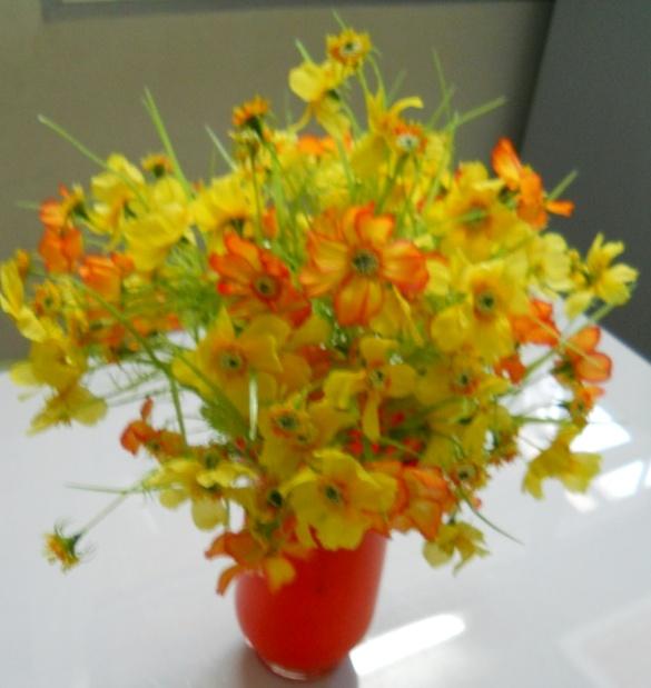 Cosmos Bouquet x 5 in poliester - Sconti per Fioristi e Aziende
