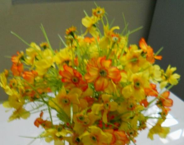 Cosmos Bouquet x 5 in poliester - Sconti per Fioristi e Aziende