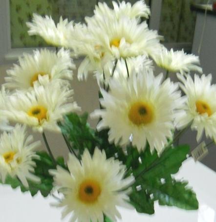 Gerbera Artificiale Bush x 8 in poliester - Sconti per Fioristi e Aziende