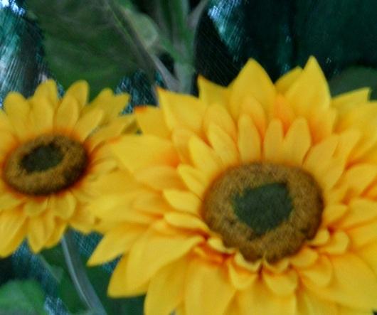 Girasole Artificiale x 3 Large Stem - Sconti per Fioristi e Aziende . - in poliestere