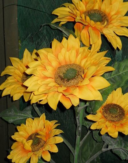 Girasole Artificiale x 5 H 160 Large Stem - Sconti per Fioristi e Aziende