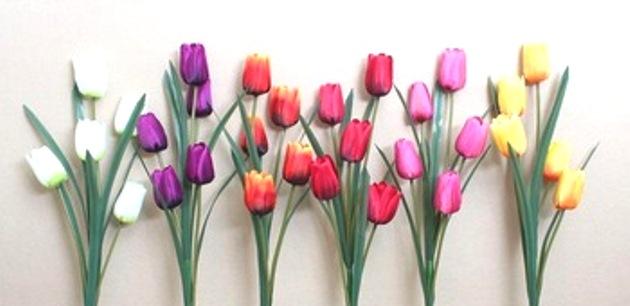 Tulipano Olandese Artificiale H 40 in poliestere - Sconti per Fioristi e Aziende .