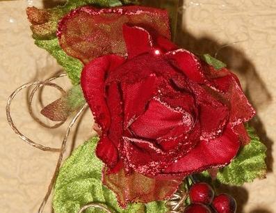 Tralcio Rose Artificiali x 2  - Sconti per Fioristi e Aziende . - in velluto rosso
