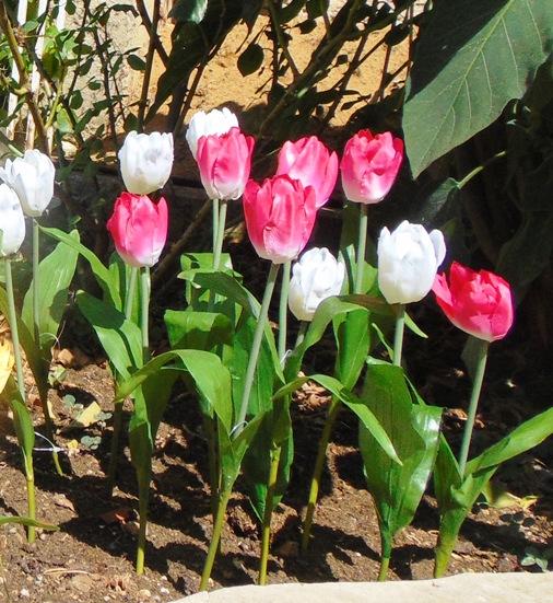 Tulipano Olandese Artificiale H 40 in poliestere - Sconti per Fioristi e Aziende .
