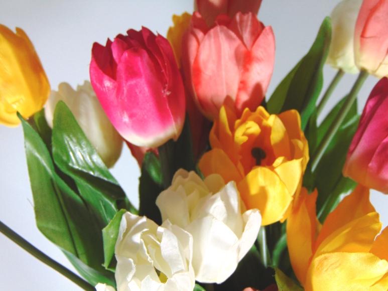 Tulipano Olandese Artificiale H 40 in poliestere - Sconti per Fioristi e Aziende .