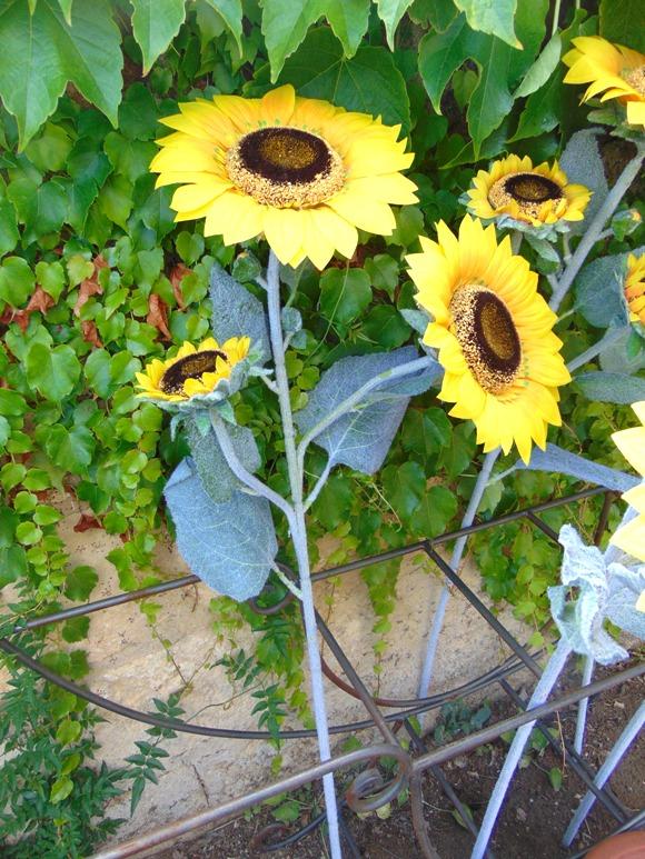 Girasole Artificiale x 3 H 95 - Sconti per Fioristi e Aziende . - stelo grosso