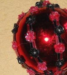 Palline di Natale dm. 8  - Sconti per Fioristi e Aziende - Meridian Rosse decorate
