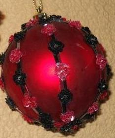 Palline di Natale dm. 8  - Sconti per Fioristi e Aziende - Meridian Rosse decorate
