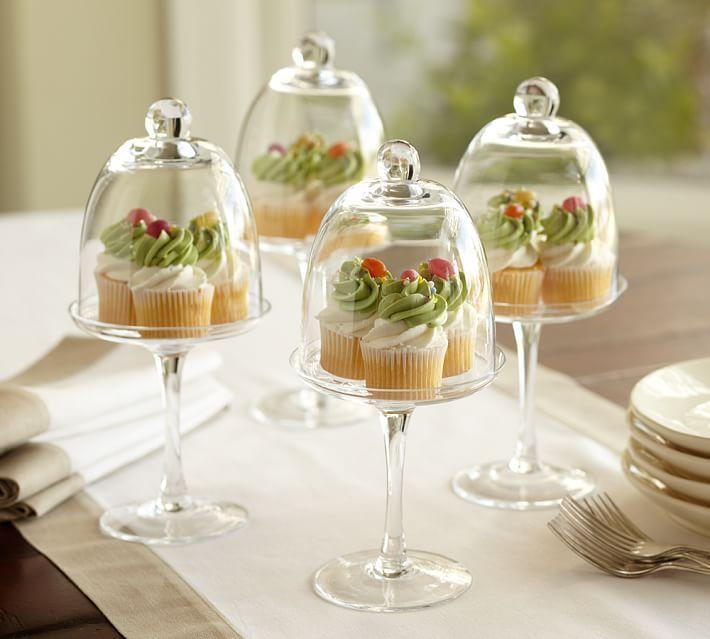 Alzata portadolci con campana in vetro H 32 dm. 16 - Sconti per Fioristi e Aziende