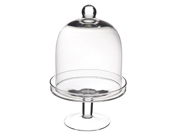 Alzata portadolci con campana in vetro H 28 dm.16 - Sconti per Fioristi e Aziende