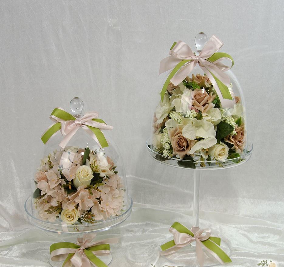 Alzata portadolci con campana in vetro H 28 dm.16 - Sconti per Fioristi e Aziende