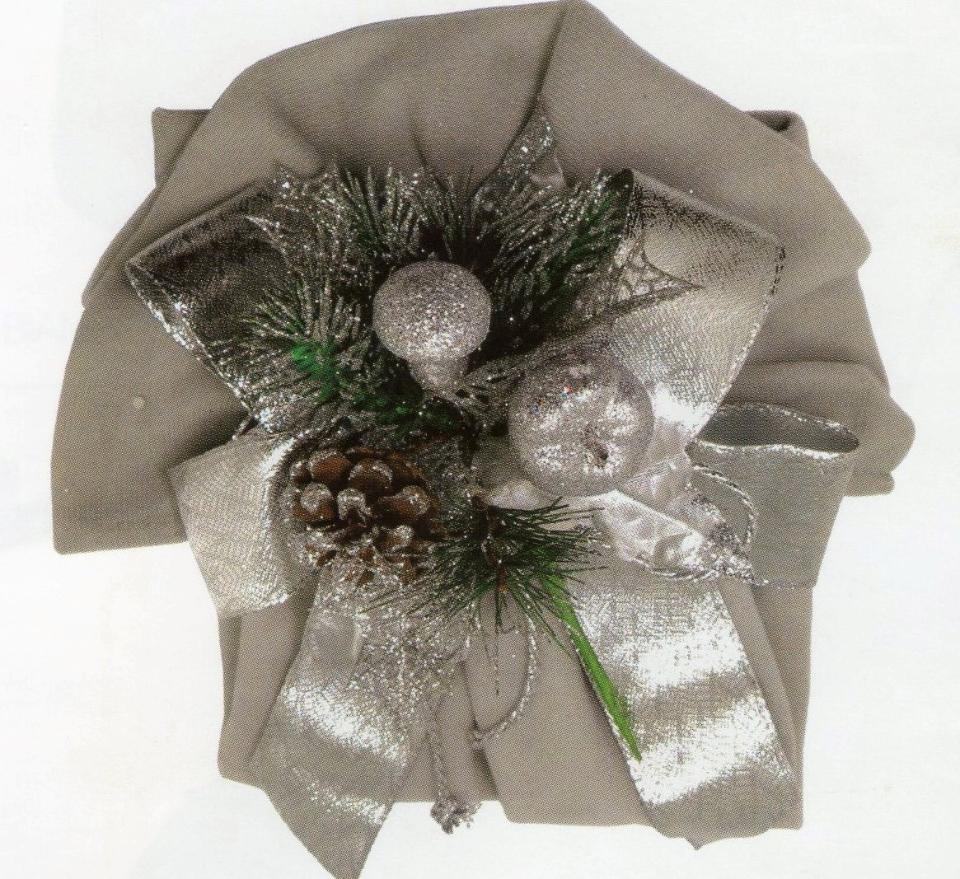 Porta Panettone in cotone cm. 45 x 45 - Sconti per Fioristi e Aziende - con tirante e decoro