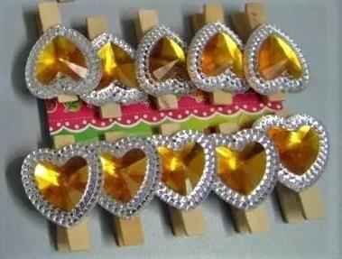 Mollette Cuore Bordato x 10 in 4 colori - Sconti per Fioristi e Aziende