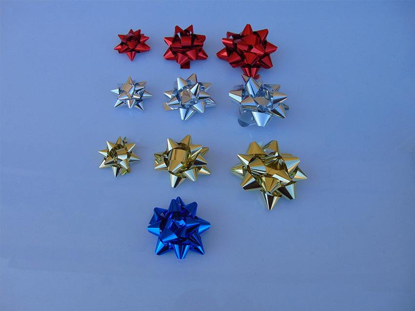 Stelline pacco Mix Metal  - Sconti per Fioristi e Aziende - Cm. 5.25 - Colori diversi