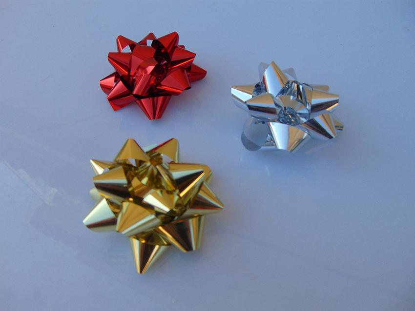 Stelline pacco Mix Metal  - Sconti per Fioristi e Aziende - Cm. 4.2 - Colori diversi