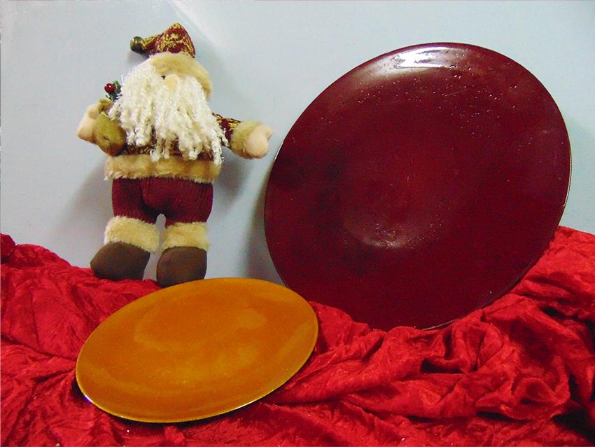 Piatto in PVC cm. 18 e 28 - Sconti per Fioristi e Aziende - Arancio e Bronzo