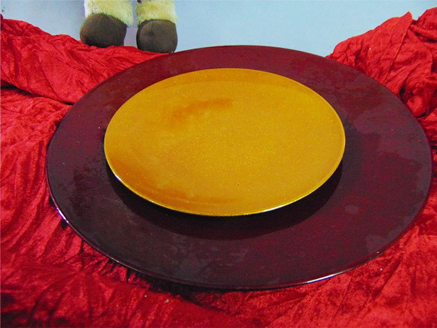 Piatto in PVC cm. 18 e 28 - Sconti per Fioristi e Aziende - Arancio e Bronzo