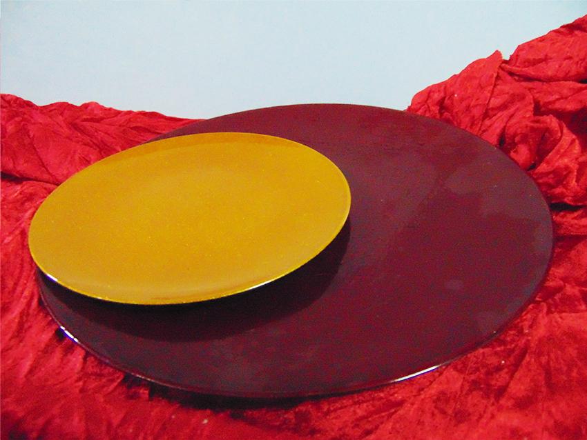 Piatto in PVC cm. 18 e 28 - Sconti per Fioristi e Aziende - Arancio e Bronzo
