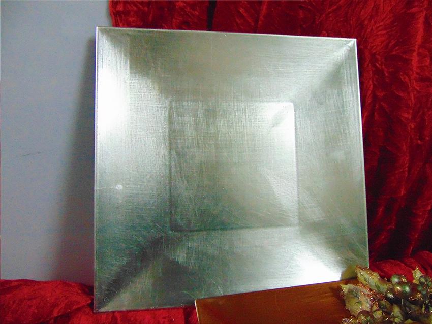 Piatto in PVC quadrato cm 30  - Sconti per Fioristi e Aziende - Argento e Bronzo