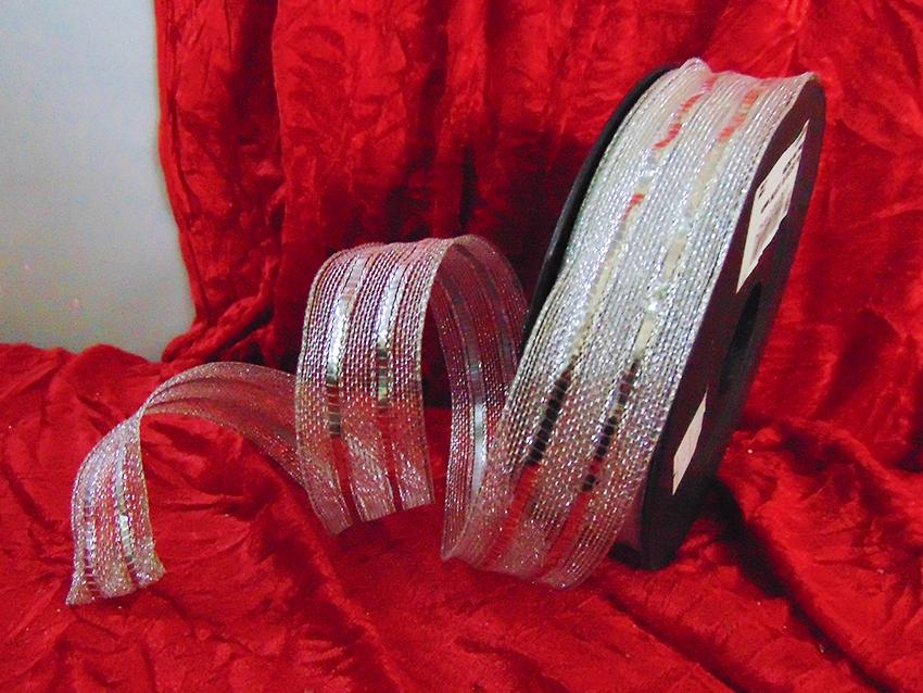 Nastro Liston Argento - Sconti per Fioristi e Aziende - H 35 x 25 mt.