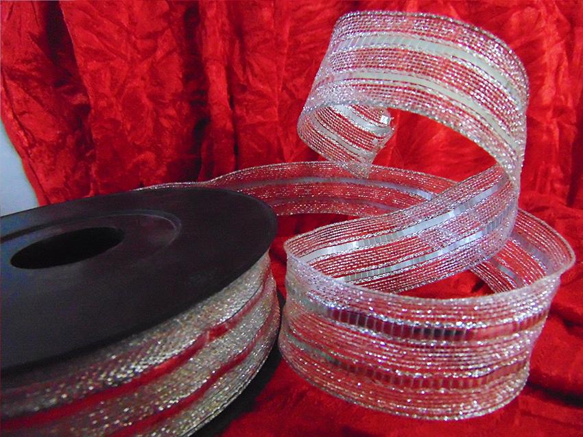 Nastro Liston Argento - Sconti per Fioristi e Aziende - H 35 x 25 mt.