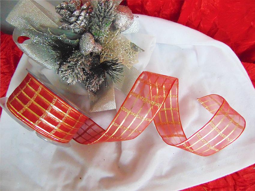 Nastro Organza Rettangoli - Sconti per Fioristi e Aziende - Oro H 40 x 20 mt