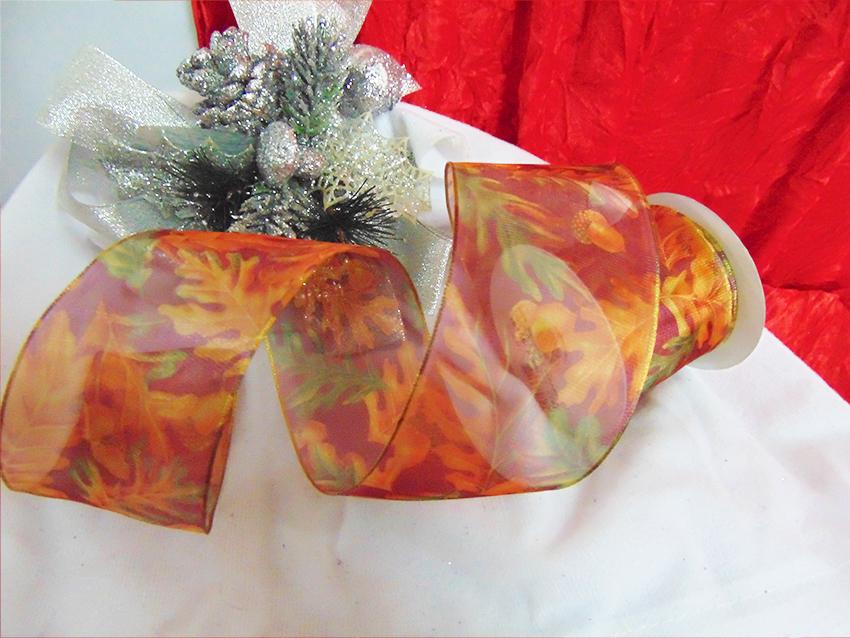 Nastro Organza Faggio - Sconti per Fioristi e Aziende -  H 70 x 10 mt Animato