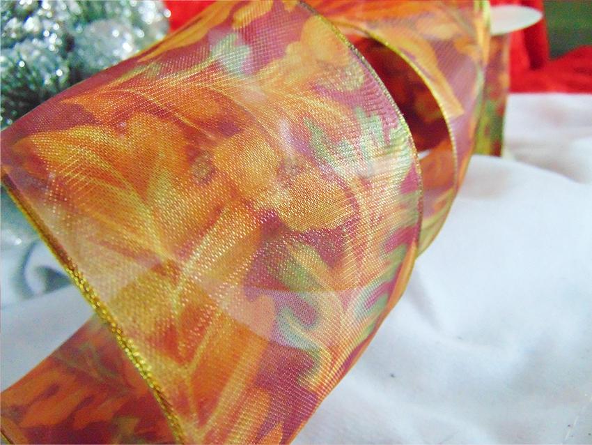 Nastro Organza Faggio - Sconti per Fioristi e Aziende -  H 70 x 10 mt Animato