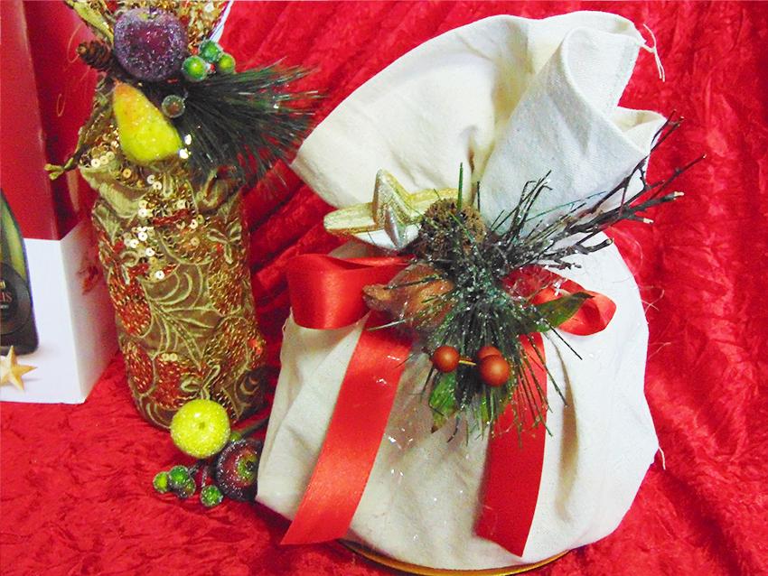 Porta Panettone in lino cm 42 x 43 - Sconti per Fioristi e Aziende - Colori diversi