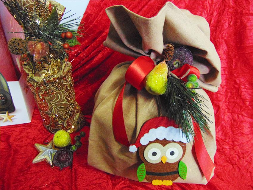 Porta Panettone in lino cm 42 x 43 - Sconti per Fioristi e Aziende - Colori diversi