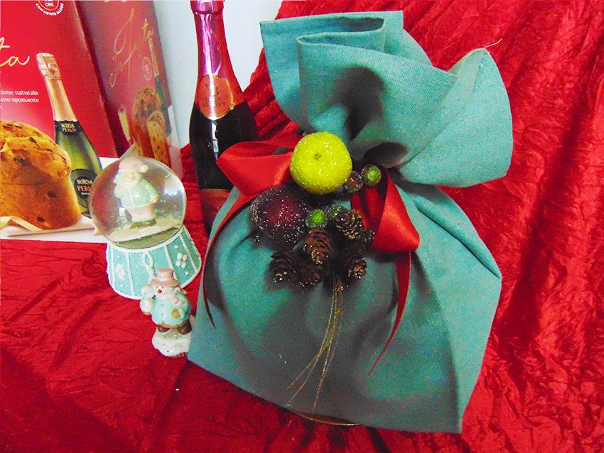 Porta Panettone in lino cm 42 x 43 - Sconti per Fioristi e Aziende - Colori diversi