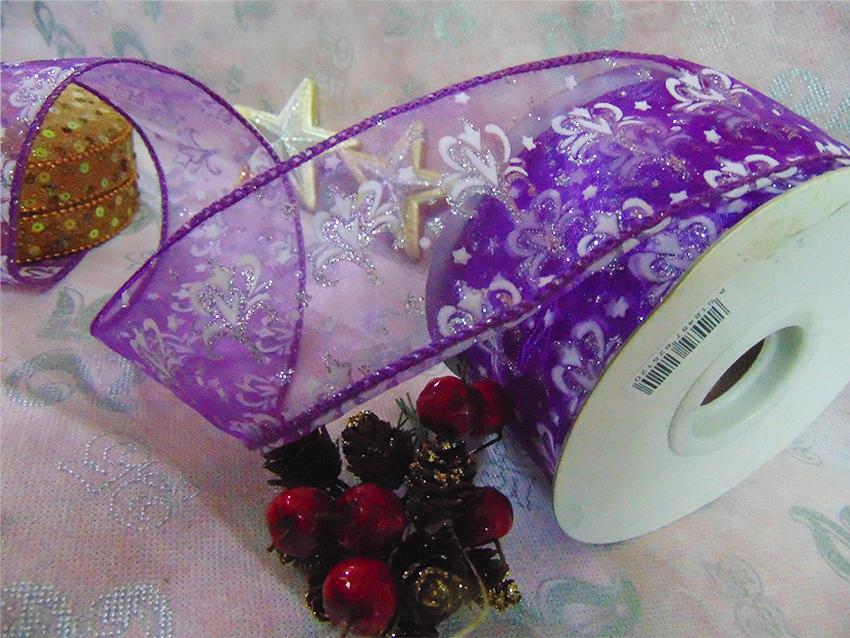 Nastro Organza Viola  - Sconti per Fioristi e Aziende - H 60