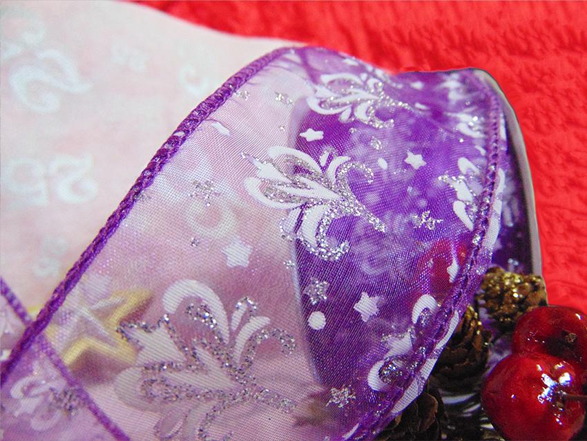 Nastro Organza Viola  - Sconti per Fioristi e Aziende - H 60