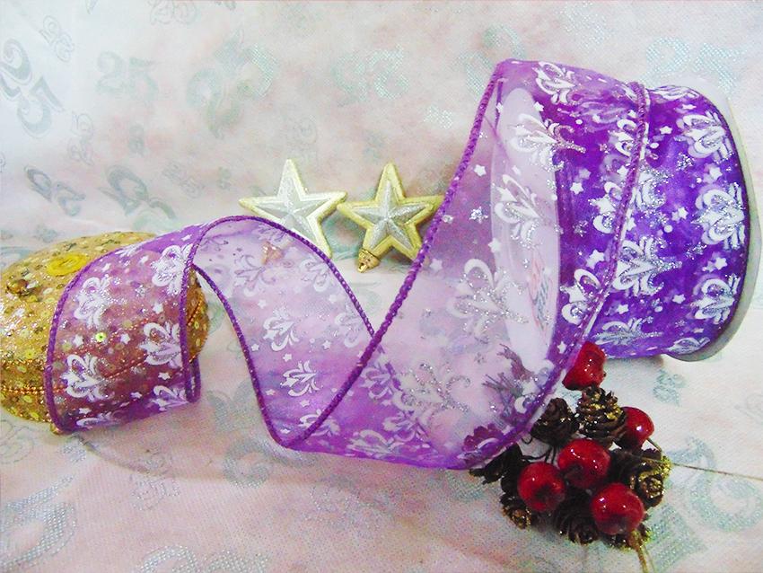 Nastro Organza Viola  - Sconti per Fioristi e Aziende - H 60