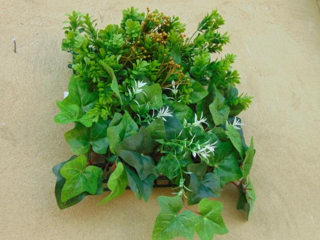 Pannello vegetato Boxwood cm. 33x33 - Sconti per Fioristi e Aziende . - in poliestere e lattice