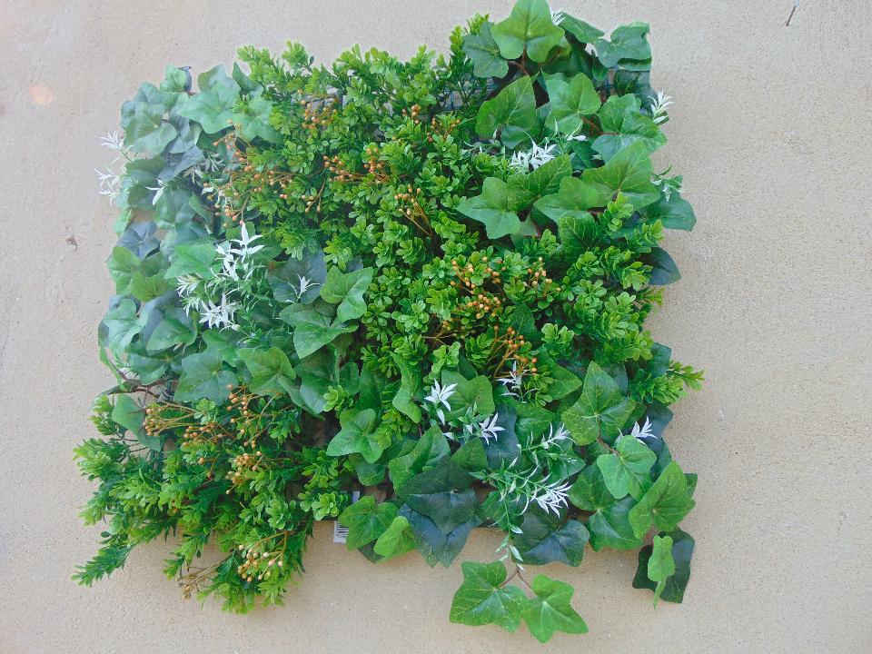 Pannello vegetato Boxwood cm. 33x33 - Sconti per Fioristi e Aziende . - in poliestere e lattice
