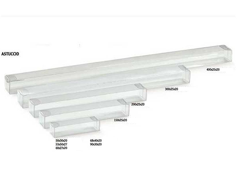 Scatola per bomboniera astuccio trasparente H 2 cm. 2,5 x 20 - Sconti per Fioristi, e Aziende