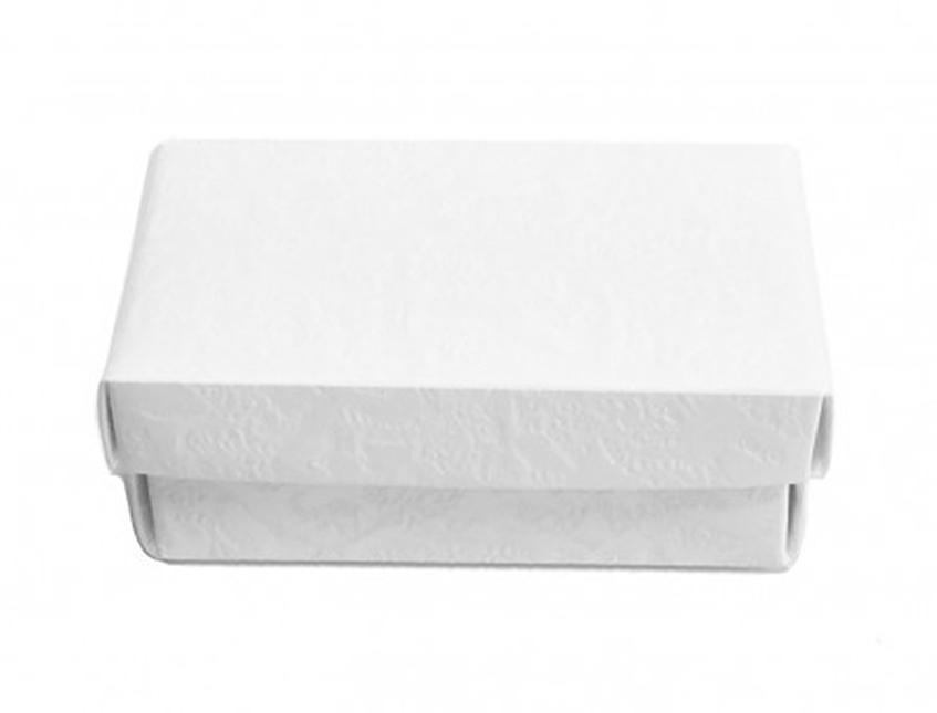 Scatola per bomboniera fondo e coperchio H 6 cm. 30 x 30 lino bianco - Sconti per Fioristi, e Aziende